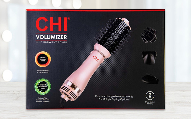 CHI Volumizer 4 in 1 Blowout Brush in Rose Gold Color