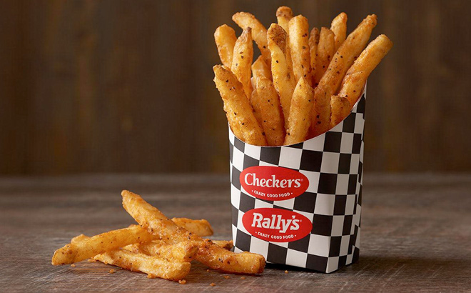 Checkers Rallys French Fries on a Table