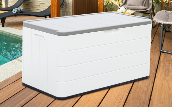 Clihome 110 Gallons Gallon Water Resistant Lockable Deck Box