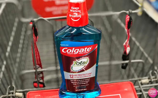 Colgate Total Pro Shield Mouthwash in a Cart