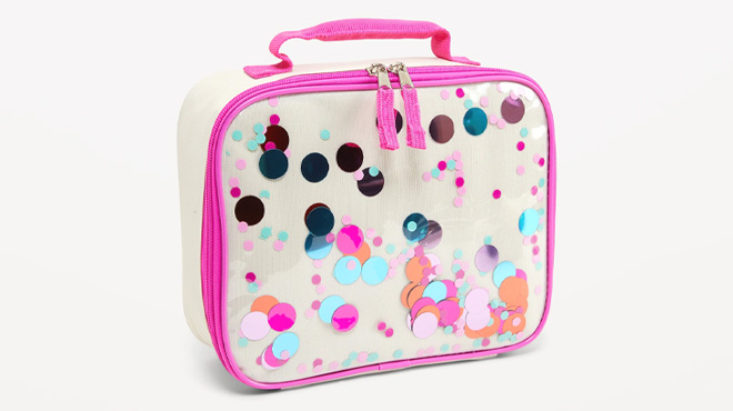 Confetti Canvas Lunch Bag for Girls