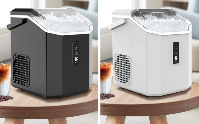 Cowsar Portable Ice Maker in Black Color on the Left and in Gray Color on the Right