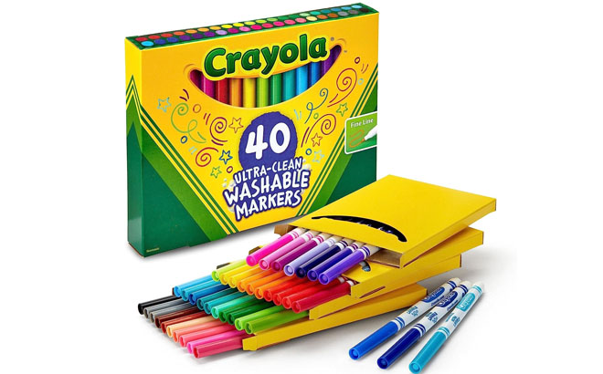 Crayola Ultra Clean Fine Line Washable Markers 40 Count