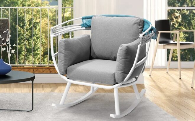 Crestlive Product Metal Outdoor Rocking Chair