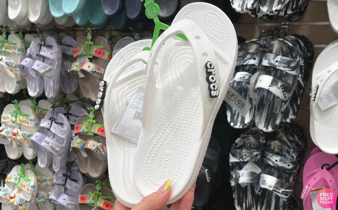 Crocs White Classic Flip