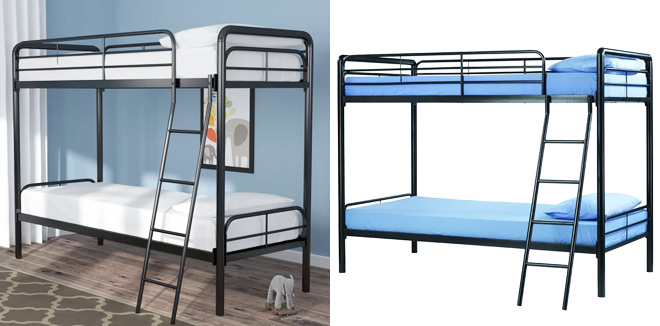 Daury Kids Twin Over Twin Bunk Bed