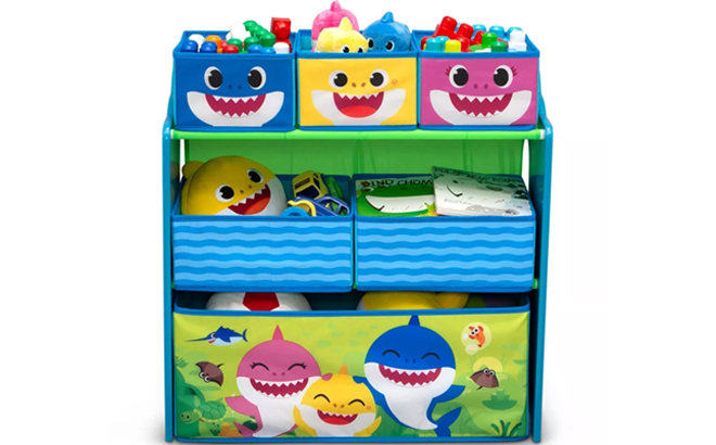 Delta Children Baby Shark 6 Bin Toy Organizer