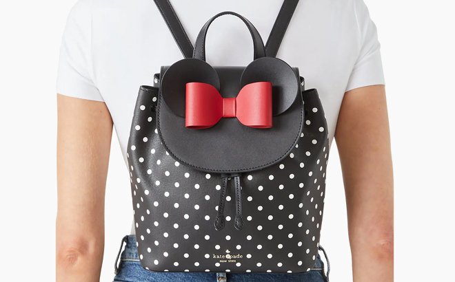 Disney X Kate Spade New York Minnie Mouse Backpack in Color Black Multi Disney X Kate Spade New York Minnie Mouse Backpack in Color Black Multi