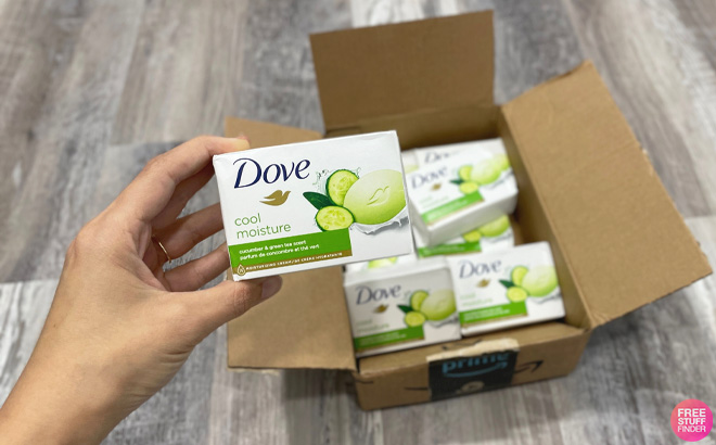 Dove Beauty Bar Cucumber and Green Tea from the Box