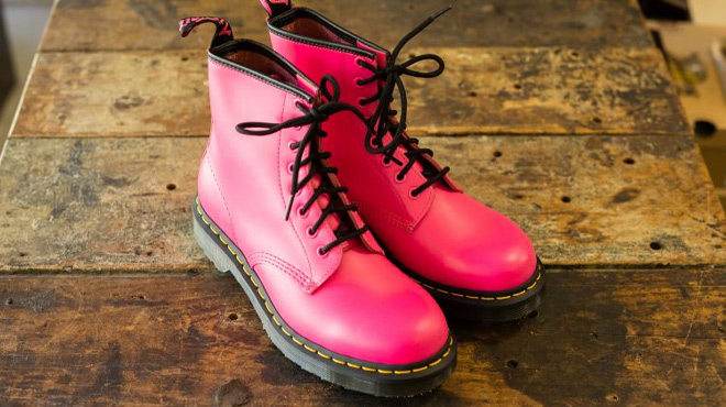 Dr Martens Unisex Clash Pink 1460 Boots