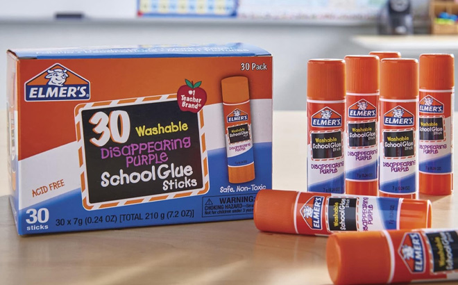 Elmers Disappearing Purple School Glue Sticks