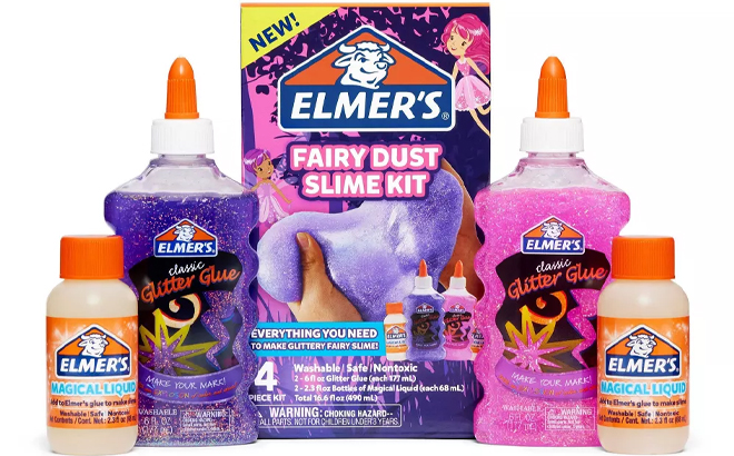Elmers Fairy Dust Slime Kit 4 Pack