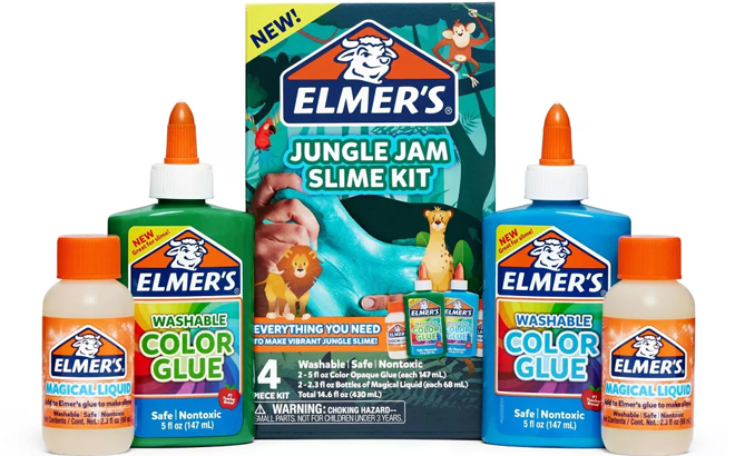 Elmers Jungle Jam Slime Kit 4 Pack