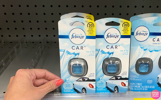 Febreze Linen Sky Odor Eliminating Air Freshener Vent Clip Febreze Linen Sky Odor Eliminating Air Freshener Vent Clip