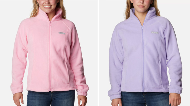 Frosted Purple Color and Wild Rose Color of Columbia Womens Fleece Jackets