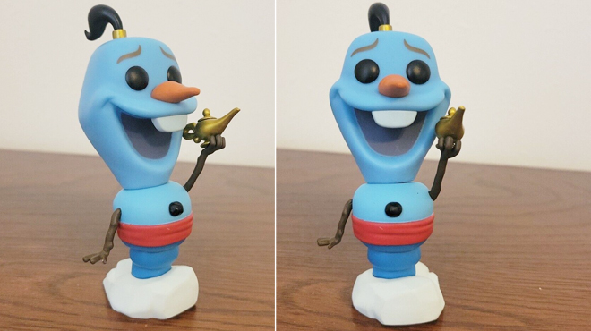 Funko Pop Disney Olaf as Genie out of the box