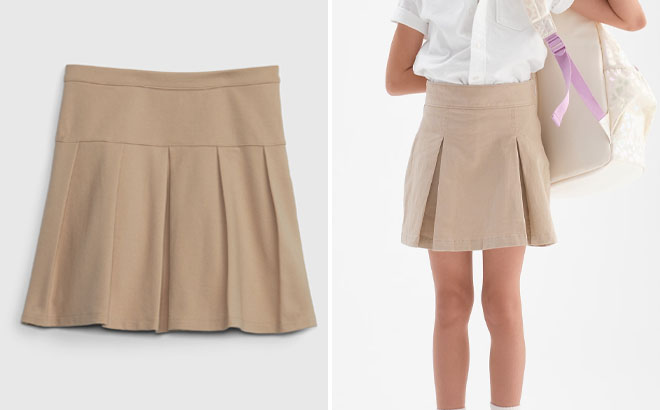 GAP Girls Pleated Uniform Skirt and Uniform Skort with Washwell