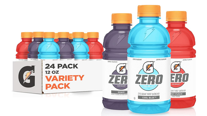 Gatorade Zero Thirst Quencher 3 Flavor Variety 24 Pack