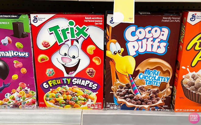 General Mills Trix and Cocoa Puffs Cereal