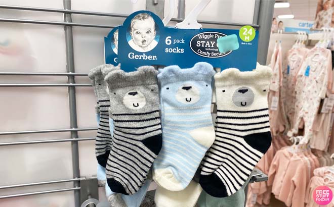 Gerber 6 Pack Childrens Socks
