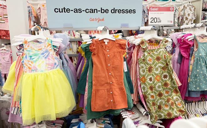Girls Dresses Display in Store