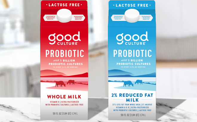 Good Culture Probiotic Milk Whole and Reduced Fat