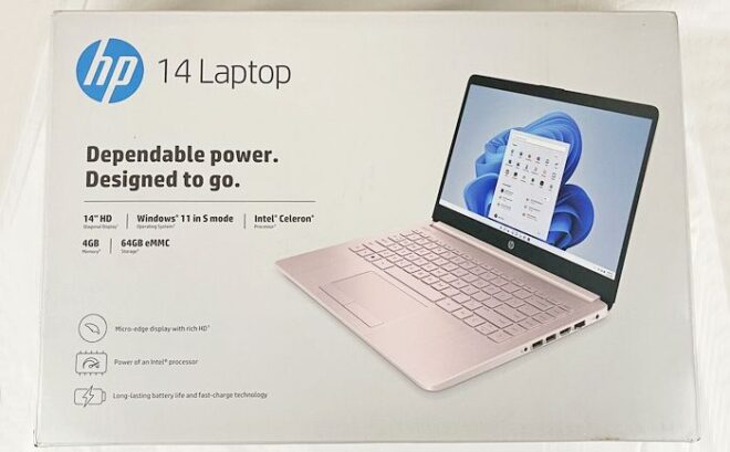 HP Stream 14 inch Laptop Intel Celeron Pink