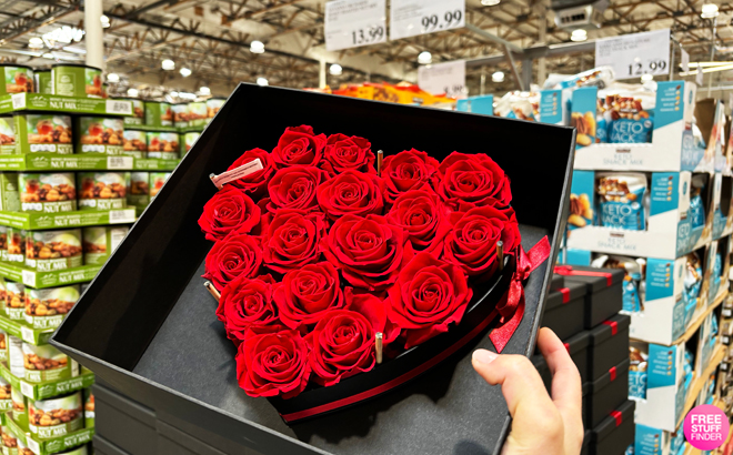 Hand Holding Costco Forever Roses