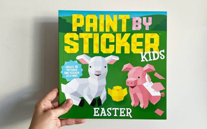 Hand Holding Paint by Sticker Kids Easter Book