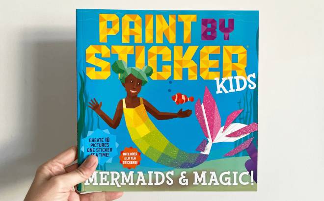 Hand Holding Paint by Sticker Kids Mermaids Magic Book