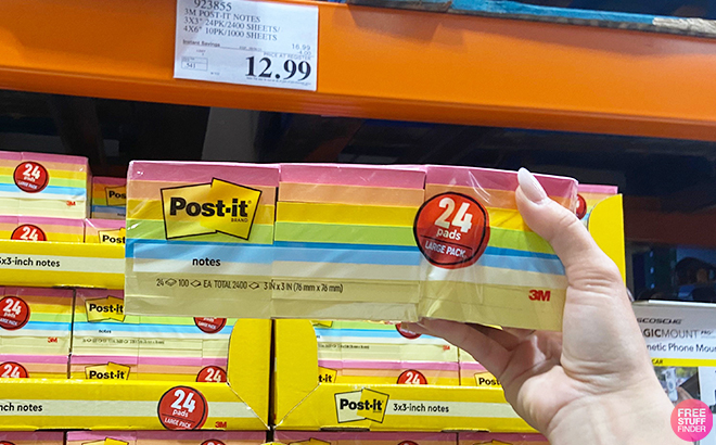 Hand Holding Post It Notes 24 Pack at Costco 1