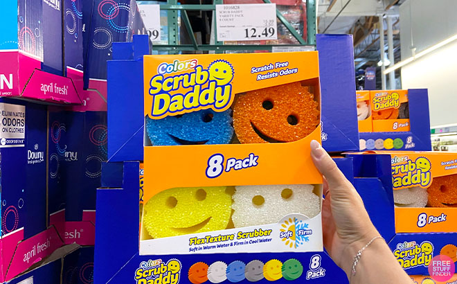 Scrub Daddy Colors Flex Texture Scrubber Sponges, 8 Pack