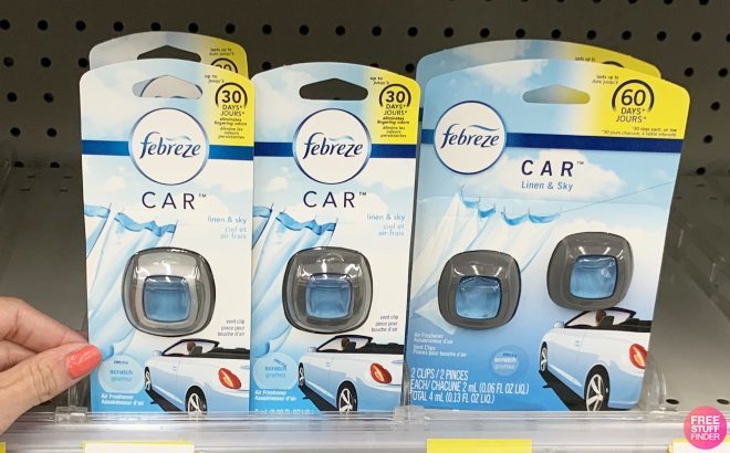 3 Febreze Car Air Fresheners $1.53 Each