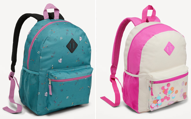 Hearts Patterned Canvas Backpack 
