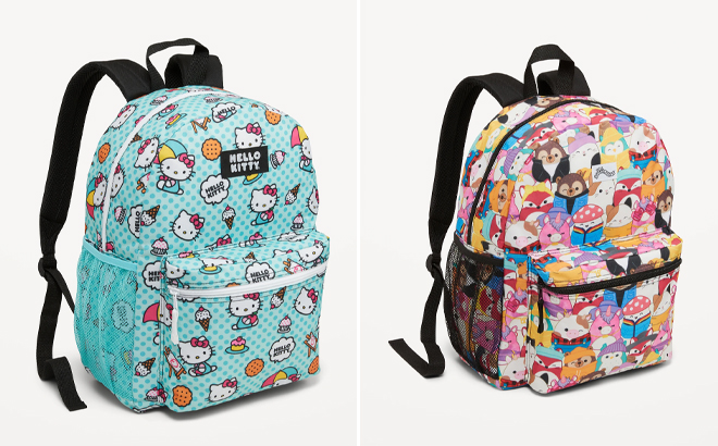 Hello Kitty and Squishmallows Girls Canvas Backpack