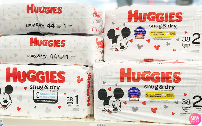 Huggies Snug Dry Baby Diapers with Different Sizes