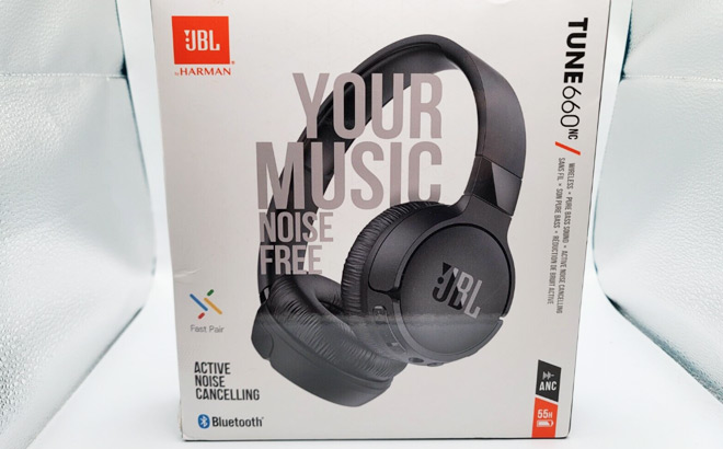 JBL Tune 660NC Wireless On Ear Headphones with Active Noise Cancellation in Black Color