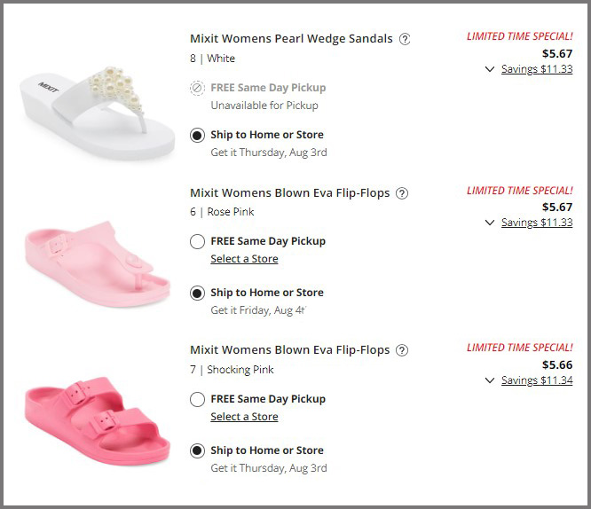 Jcpenney buy 1 get 2 free sandals sale