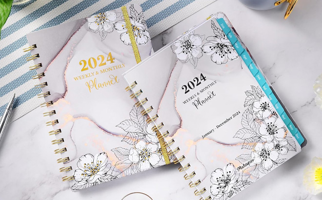 January 2024 to December 2024 Planner Weekly and Monthly Planner with Tabs