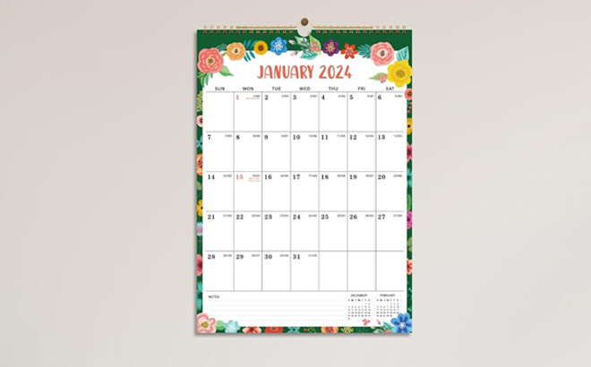 January 2024 to December 2024 Wall Calendar