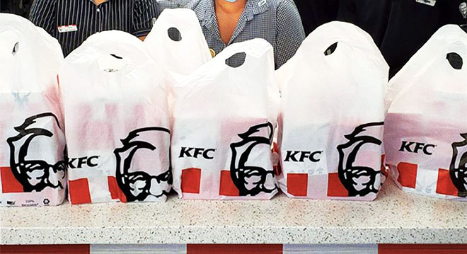 KFC Bags with Food KFC Bags with Food