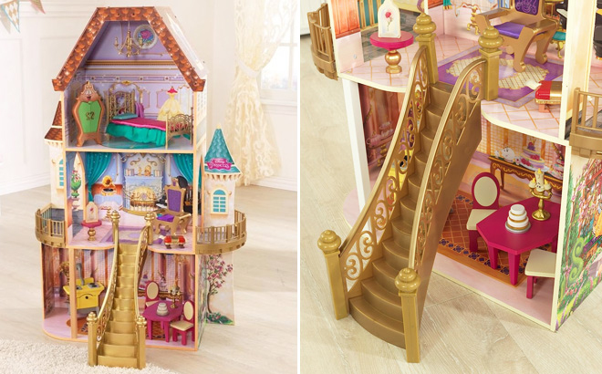 KidKraft Disney Princess Belle Enchanted Wooden Dollhouse