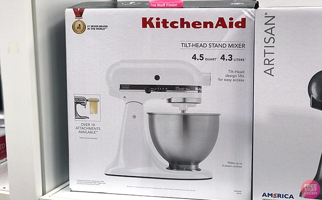 KitchenAid 4 5 Quart Classic Stand Mixer in shelf