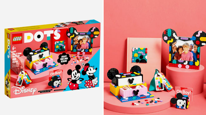 LEGO DOTS Disney Mickey Minnie Mouse Back to School Project Box