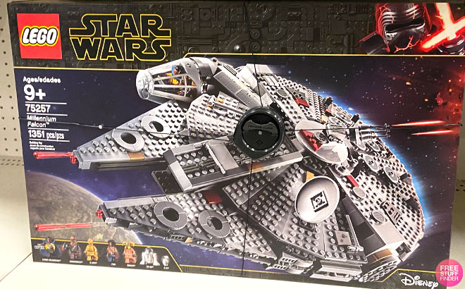 LEGO Star Wars Millennium Falcon Building Set on a Shelf