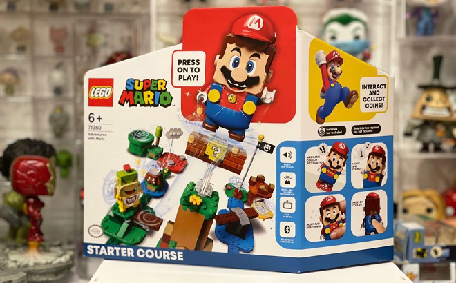 LEGO Super Mario Adventures Set Box on a Table