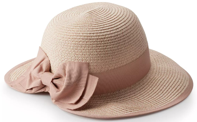 Lauren Conrad Womens Straw Split Back Cloche Hat