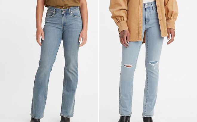Levis Womens Classic Bootcut Jeans and 314 Shaping Straight Jeans