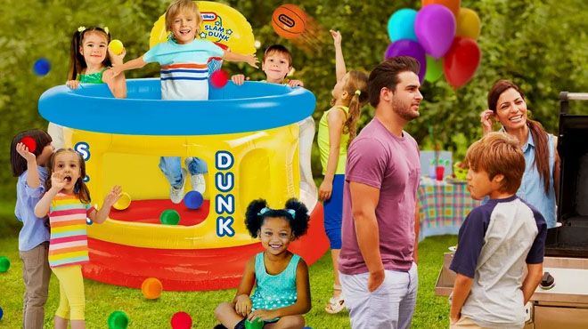 Little Tikes Slam Dunk Big Ball Pit Inflatable Basketball