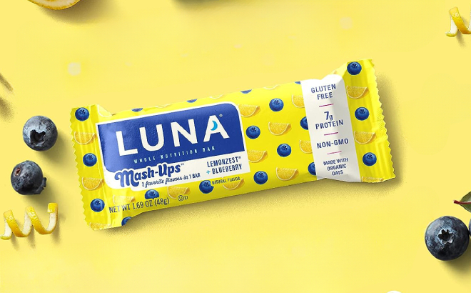 Luna Bar Mash Ups Lemon Zest Blueberry Flavor